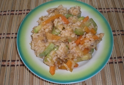 Ризотто с цуккини и куриным филе