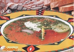 Рецепт: Борщ летний на квасе