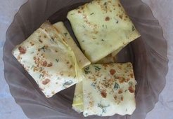 Конвертики с жареными чесночными стрелками 