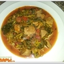 Листья семиз или шпинат с мясом