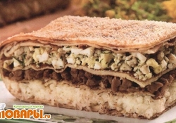 Рецепт: Блинчатый пирог