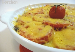 Рецепт: Грибы, запеченные с помидорами