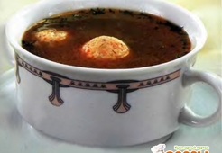 Бульон с рыбными галушками