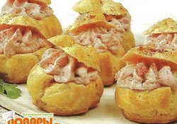 Рецепт: Булочки с ветчинным муссом