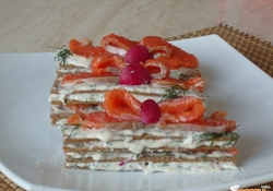 Рецепт: Башенки из хрустящих хлебцев