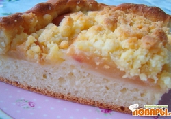 Рецепт: Яблочный пирог со штрейзелем