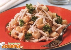 Рецепт: Салат из курицы с орехами