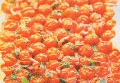 Перевернутая пицца с томатами-черри