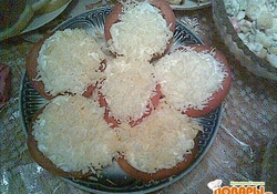 Рецепт: Закуска "Пушистый помидор"