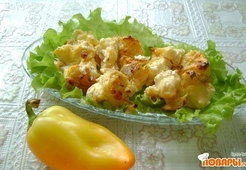 Цветная капуста в сырном соусе