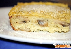 Запеканка с шампиньонами и манной крупой