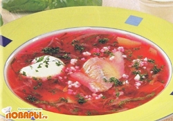 Рецепт: Борщ летний с рыбой