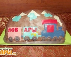 Торт "Паровозик в горах" 