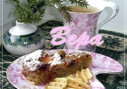 Рецепт: Грушево-брусничный пирог