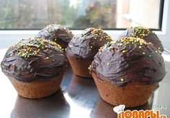 Шоколадные маффины с кофейной начинкой