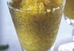 Яблочно-абрикосовое сорбе с мятой  