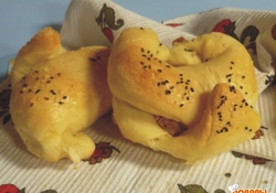 Рецепт: Куриные рогалики.