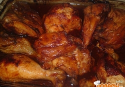 Рецепт: Курица в соево-медовом соусе