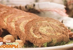 Печеночный рулет с петрушкой