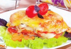 Зубатка, запеченная с рисом