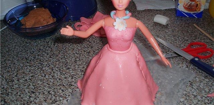 Шаг №3 МК Торт Кукла Барби от Larissa3