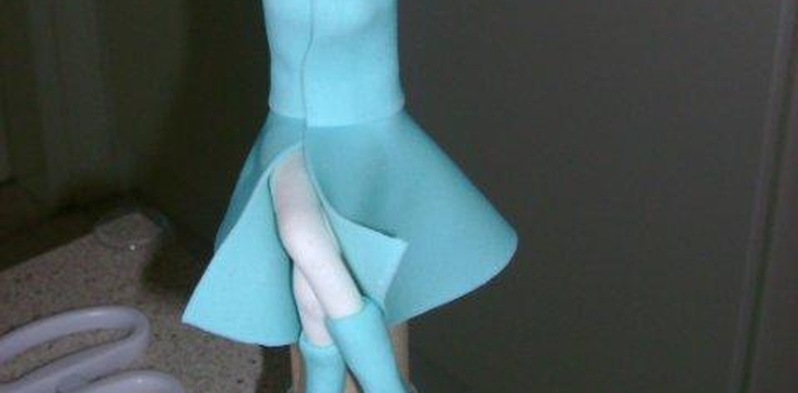 Шаг №8 МК Снегурочка из мастики от Annula