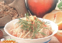 Рецепт: Салат из овсяных хлопьев