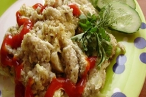 Шаг 4: Ячку красиво укладываем на блюдо, …