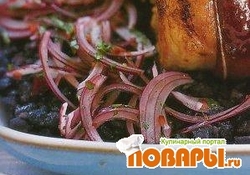 Рецепт: Релиш с луком, чили и кориандром