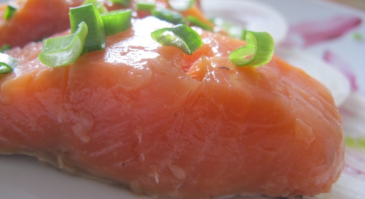 Слабосоленая семга