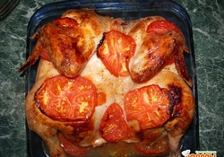 Рецепт: Курочка с паприкой и помидорами