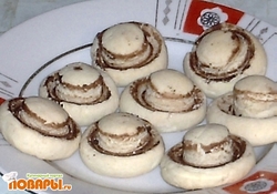 Рецепт: Печенье "Шампиньоны"