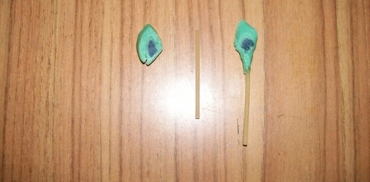 Шаг №3 МК Перо павлина от Elly