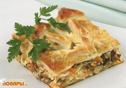 Рецепт: Пирог с квашеной капустой