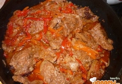 Говядина со сладким перцем