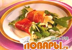 Рулетики из пармской ветчины