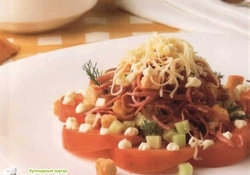 Рецепт: Салат с сухариками