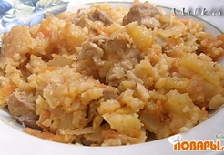 Овощное рагу с рисом и мясом