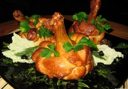 Рецепт: Куриные ножки в мешочках