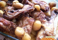 Курица с луком и картофелем