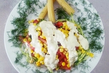 Шаг 3: В отдельной посуде смешать майонез …