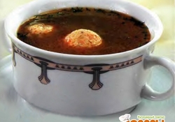 Рецепт: Бульон с рыбными галушками