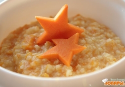 Рецепт: Пшенная каша с тыквой и яблоками