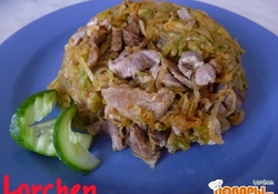 Рецепт: Салат из редьки с мясом