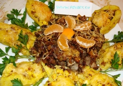 Рецепт: Пирог "картофельный подсолнух"