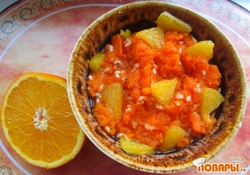 Рецепт: Тыква с апельсином и корицей