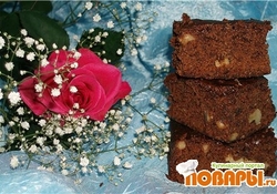 Рецепт: Шоколадно-ореховый пирог