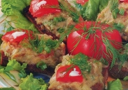 Рецепт: Бутерброды  с баклажанной икрой  