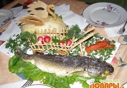 Рецепт: Блюдо для юбилея - Лебедь, Рак и Щука