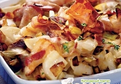 Рецепт: Картофельная запеканка с луком-пореем